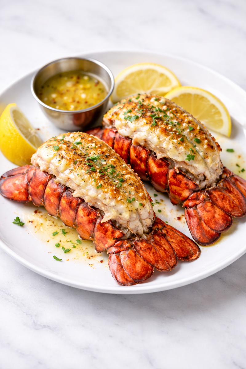 Broiled Lobster Tails with Lemon Butter (Steakhouse Luxury at Home)